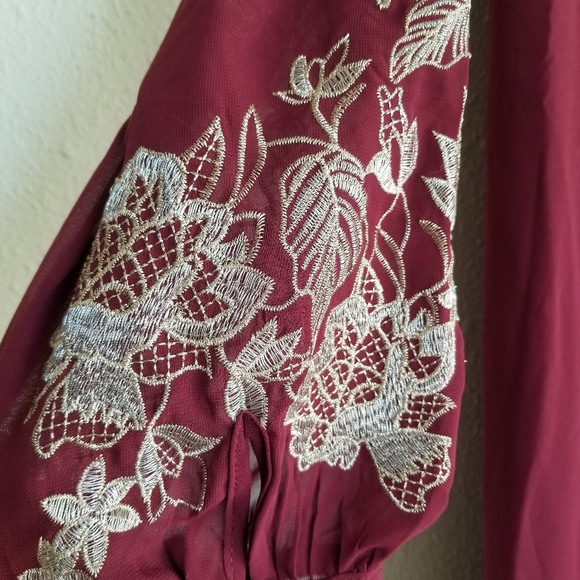 Crossover marroon maxi dress - Picture 3 of 3